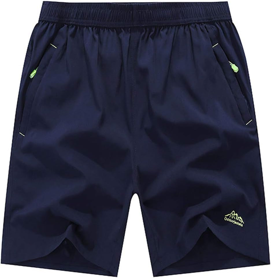 Men'S Outdoor Quick Dry Lightweight Sports Hiking Shorts Zipper Pockets