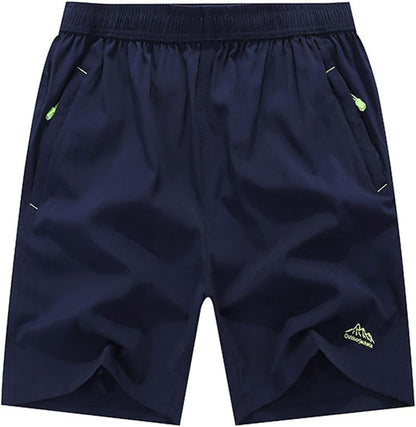 Men'S Outdoor Quick Dry Lightweight Sports Hiking Shorts Zipper Pockets