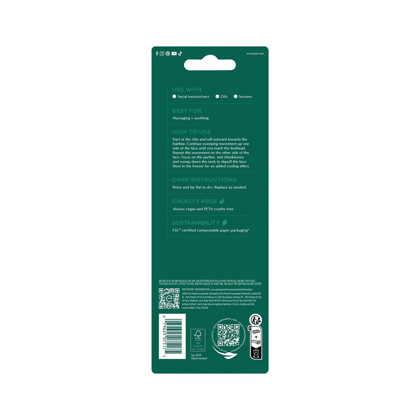 Jade Facial Roller for Smoothing, Sculpting & Massage
