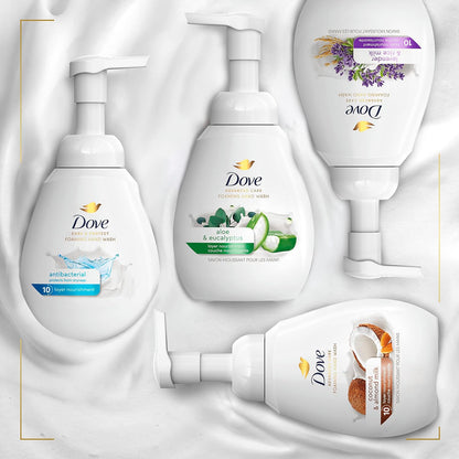 Dove Foaming Hand Wash Aloe & Eucalyptus Protects Skin 4 Count 10.1 Oz | for Frequent Handwashing, Helps Protect from Dryness, with Aloe and Eucalyptus, for the Sink, Aloe & Eucalyptus