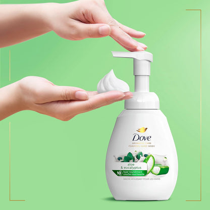 Dove Foaming Hand Wash Aloe & Eucalyptus Protects Skin 4 Count 10.1 Oz | for Frequent Handwashing, Helps Protect from Dryness, with Aloe and Eucalyptus, for the Sink, Aloe & Eucalyptus