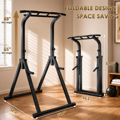 Pull up & Dip Bar Station, Multi-Function Home Gym Strength Training Equipment for Men & Women Muscle Building