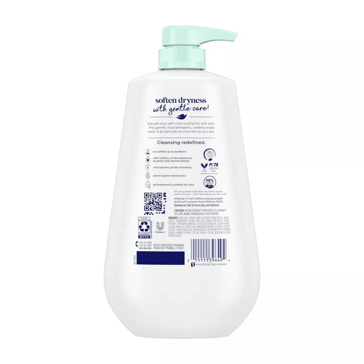 Dove Beauty Sensitive Skin Body Wash Pump 24Hr Lotion-Soft Skin